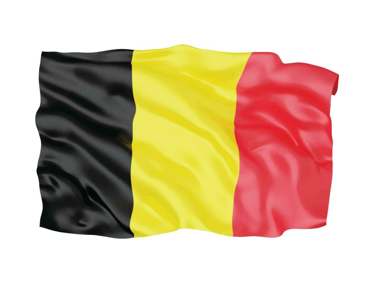 3d belgium flag national sign symbol vector