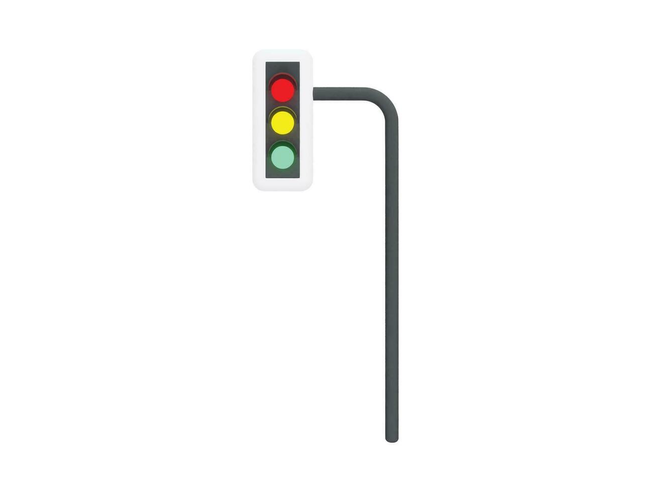 Traffic light with 3d vector icon cartoon minimal style