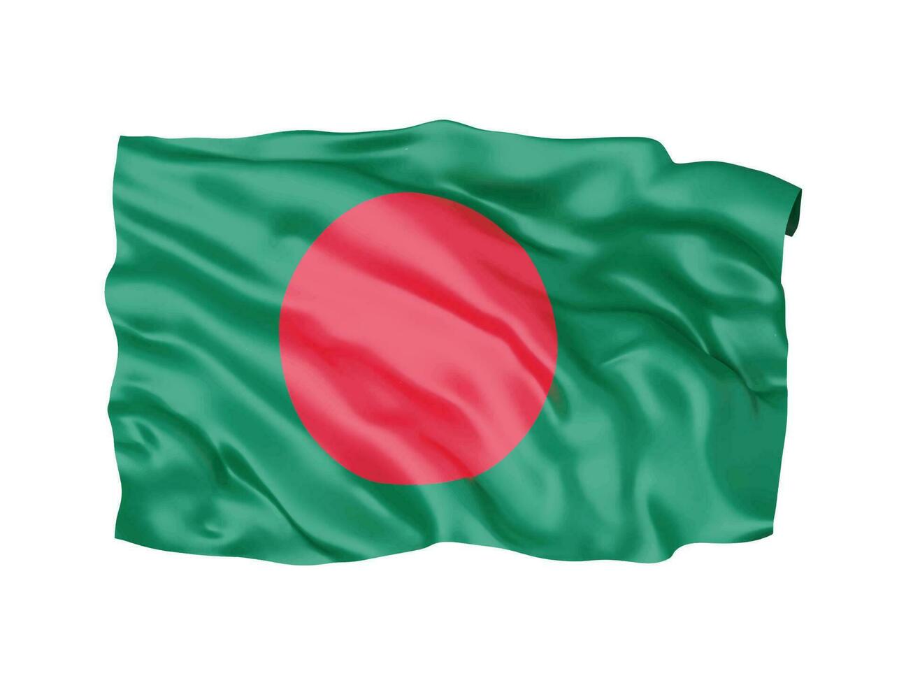 3d Bangladesh flag national sign symbol vector