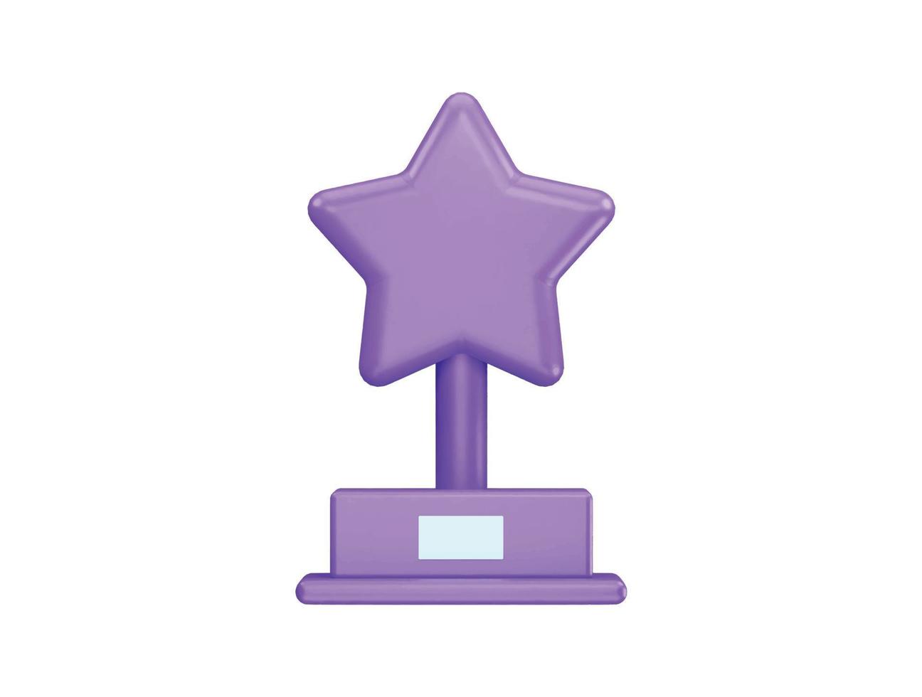 Champion Trophy with 3d vector icon cartoon minimal style