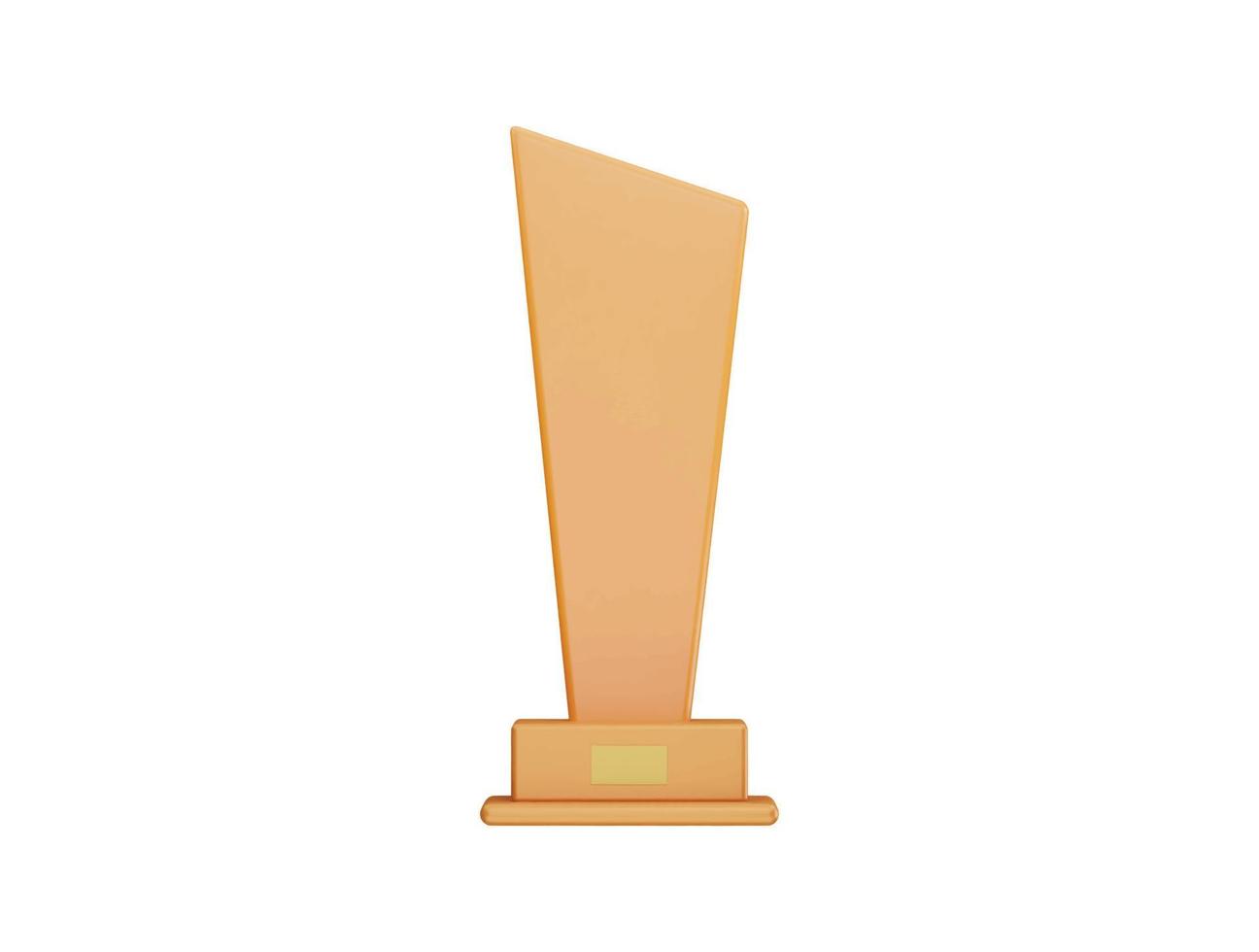 trofeo de campeón con estilo minimalista de dibujos animados de icono de vector 3d