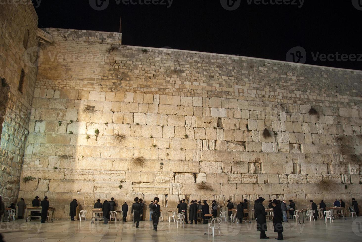 Western Wall, Jerusalem at night photo