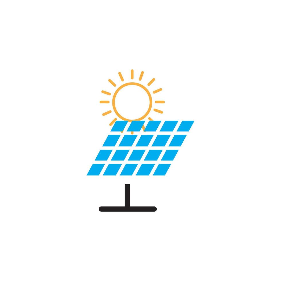 icono de energía del logotipo solar vector