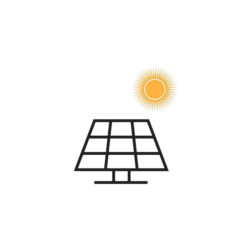 icono de energía del logotipo solar vector