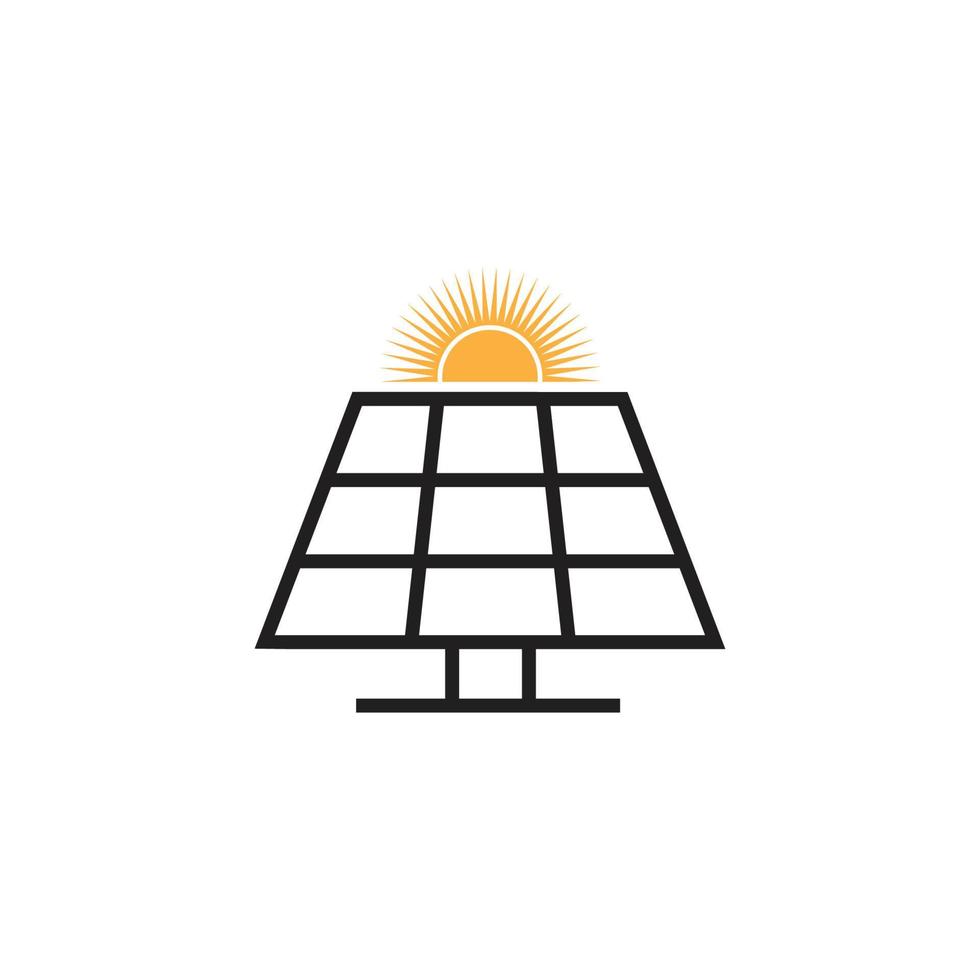 icono de energía del logotipo solar vector