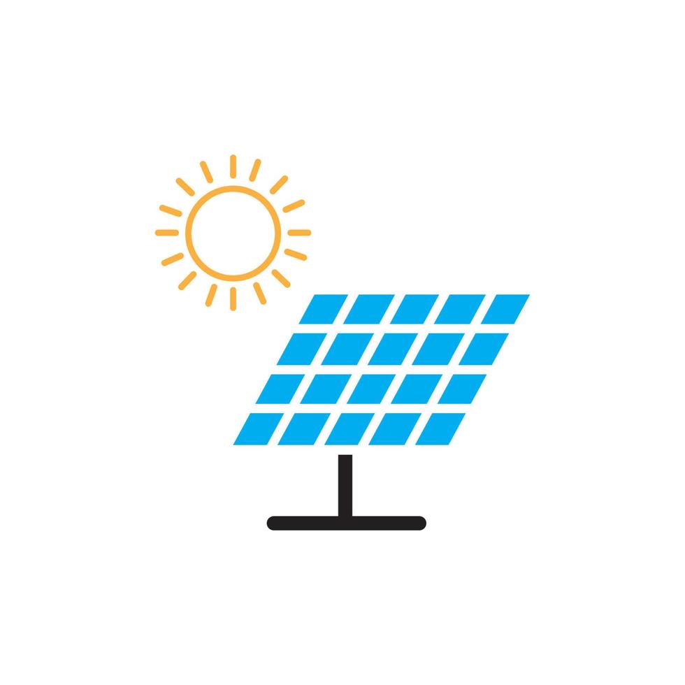icono de energía del logotipo solar vector