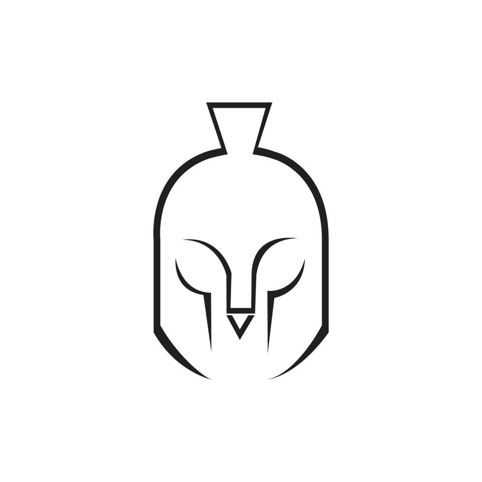 plantilla de logotipo de gladiador espartano vector