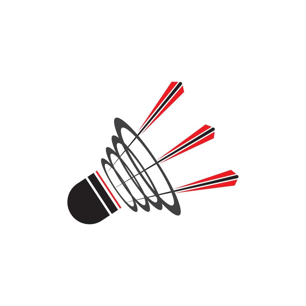 shuttlecock logo and symbol vector