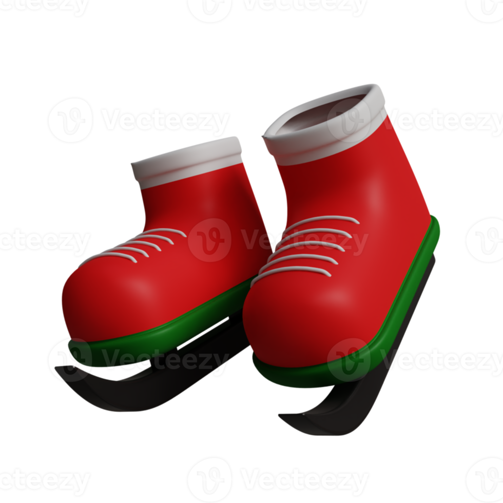 3D Ski Shoes illustration png