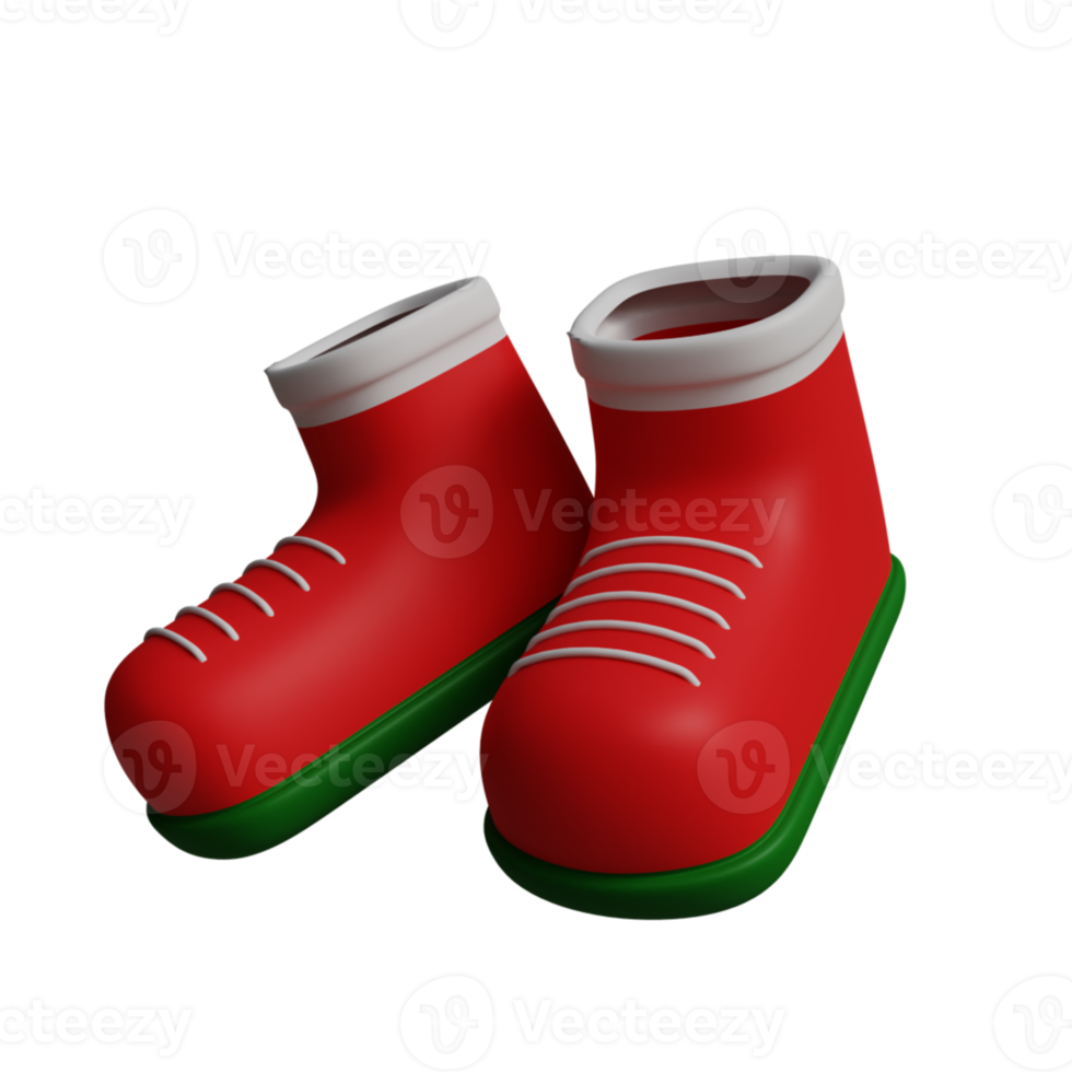 3d de kerstman claus schoenen png