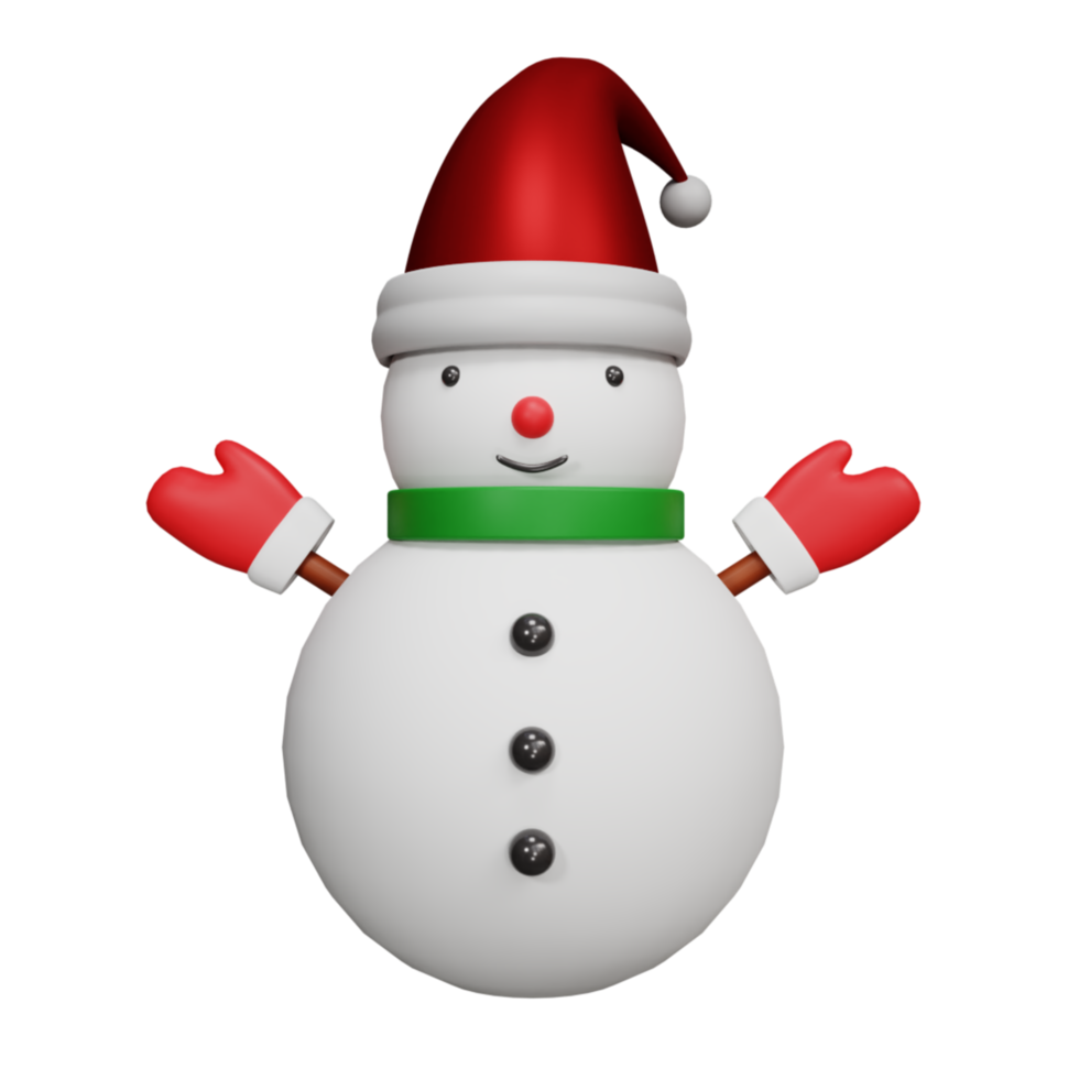 3d sneeuwman icoon illustratie png