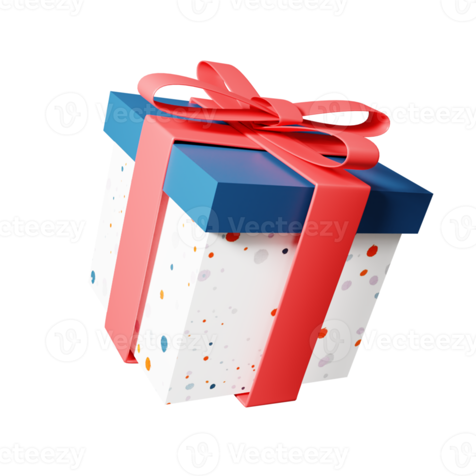 3D Christmas gift box png