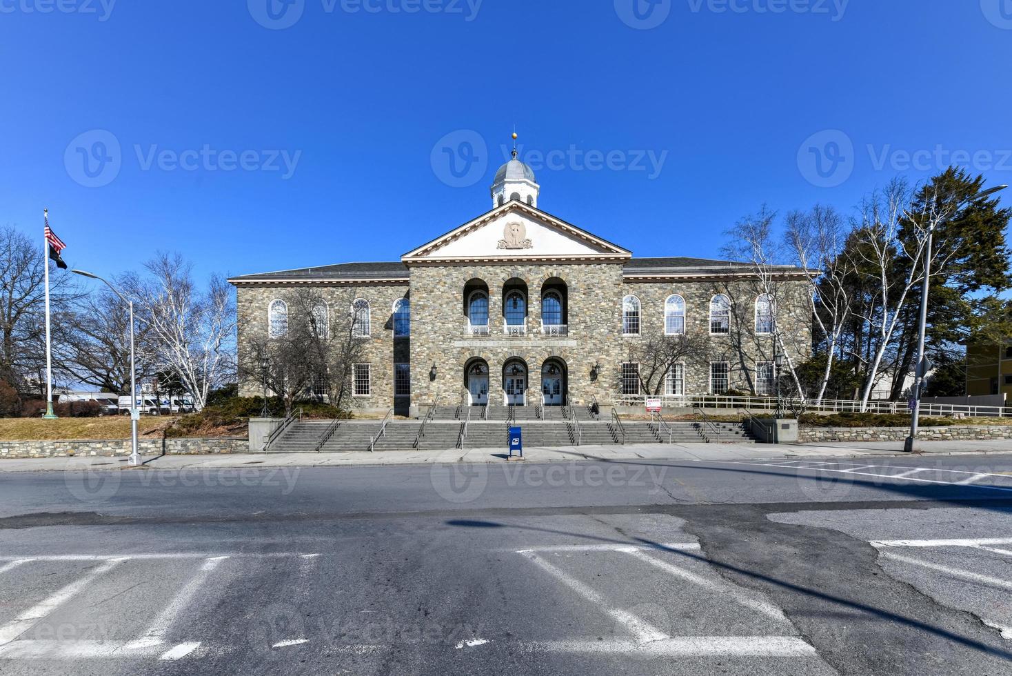 U.S. Post Office, Poughkeepsie, New York, located at the intersection of Market and Mansion Streets downtown. Built during the New Deal by the Works Progress Administration. photo