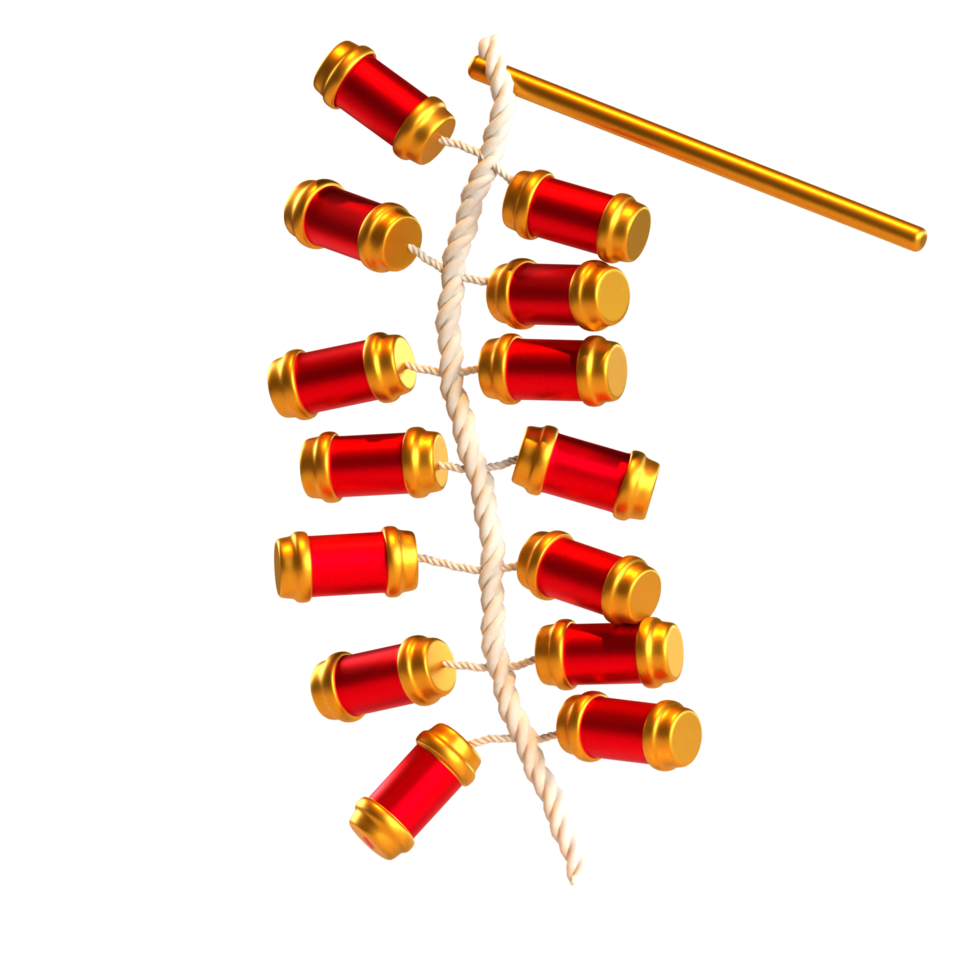 icône du nouvel an chinois rendu 3d pétard png