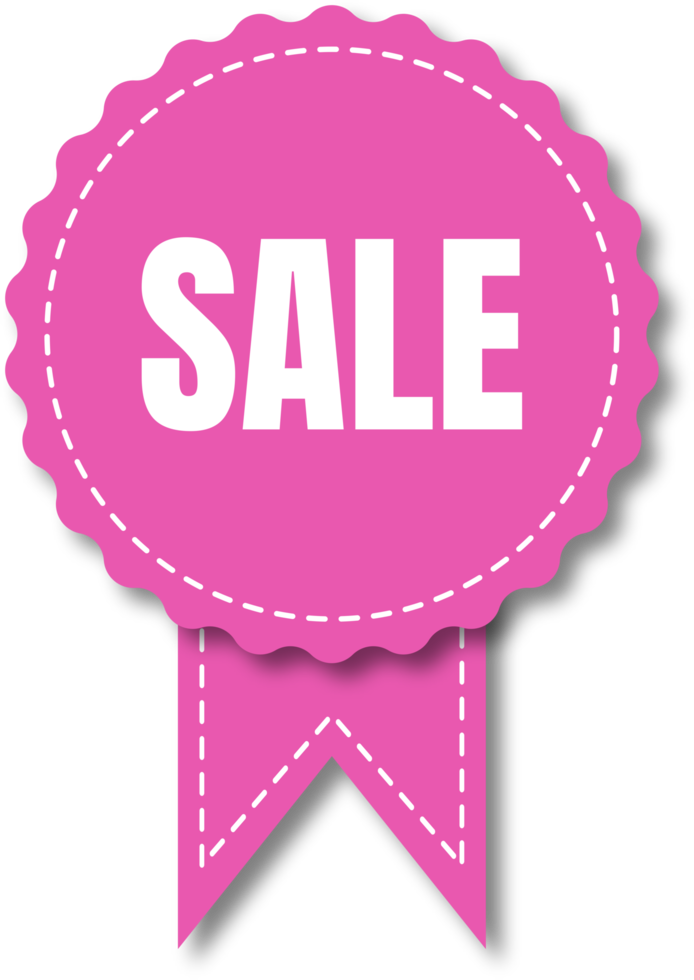 pink and white sale labels png