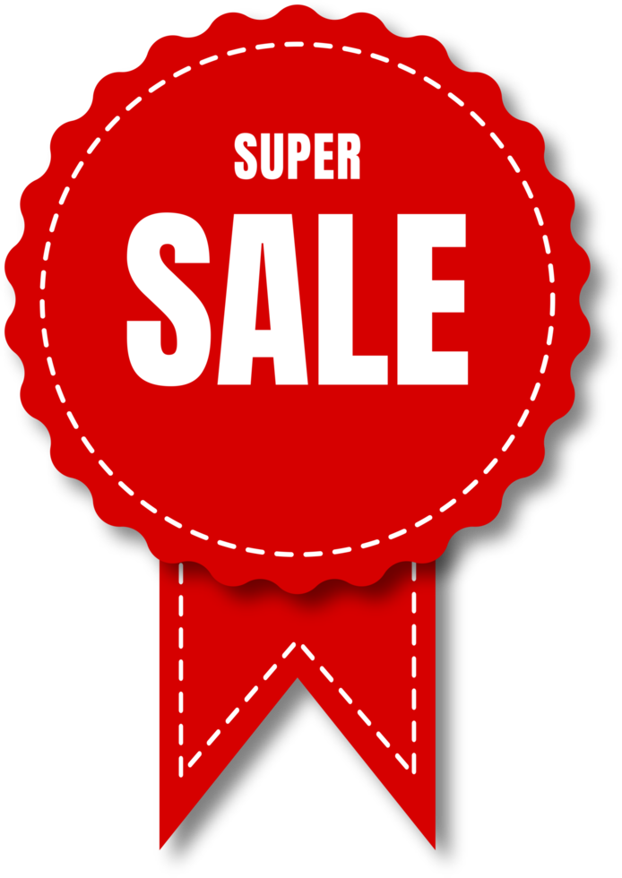 red and white super sale labels png