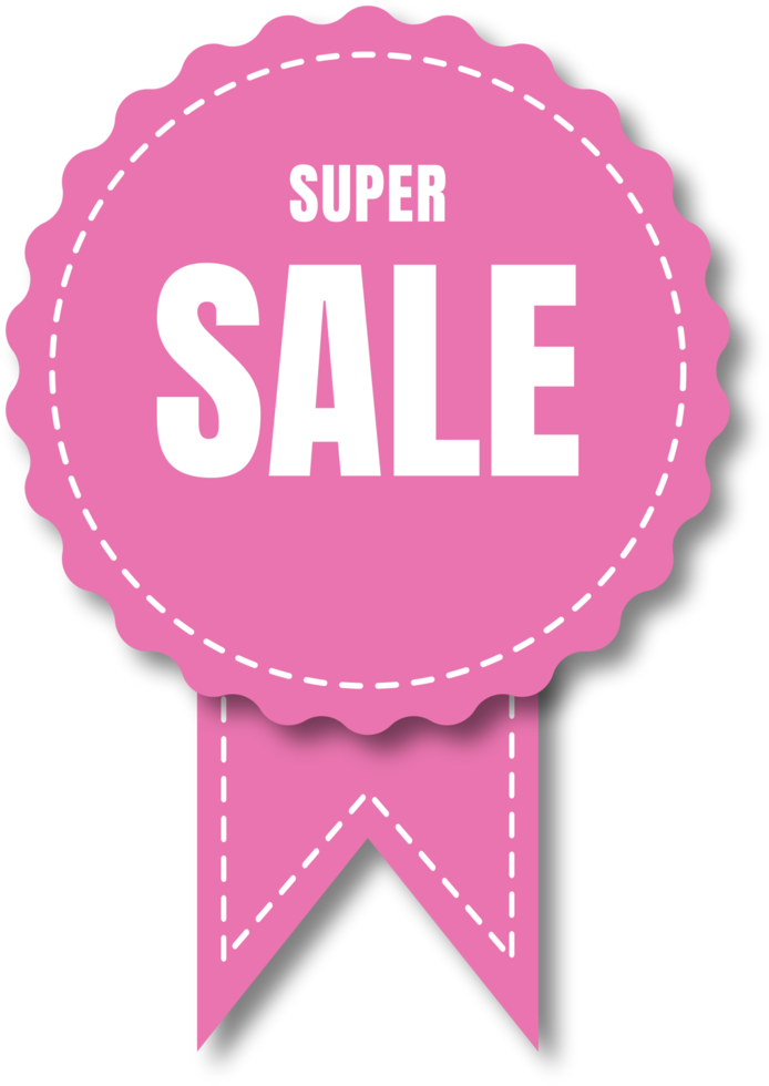 pink and white super sale labels png