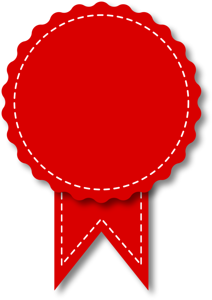 red seal with ribbon png