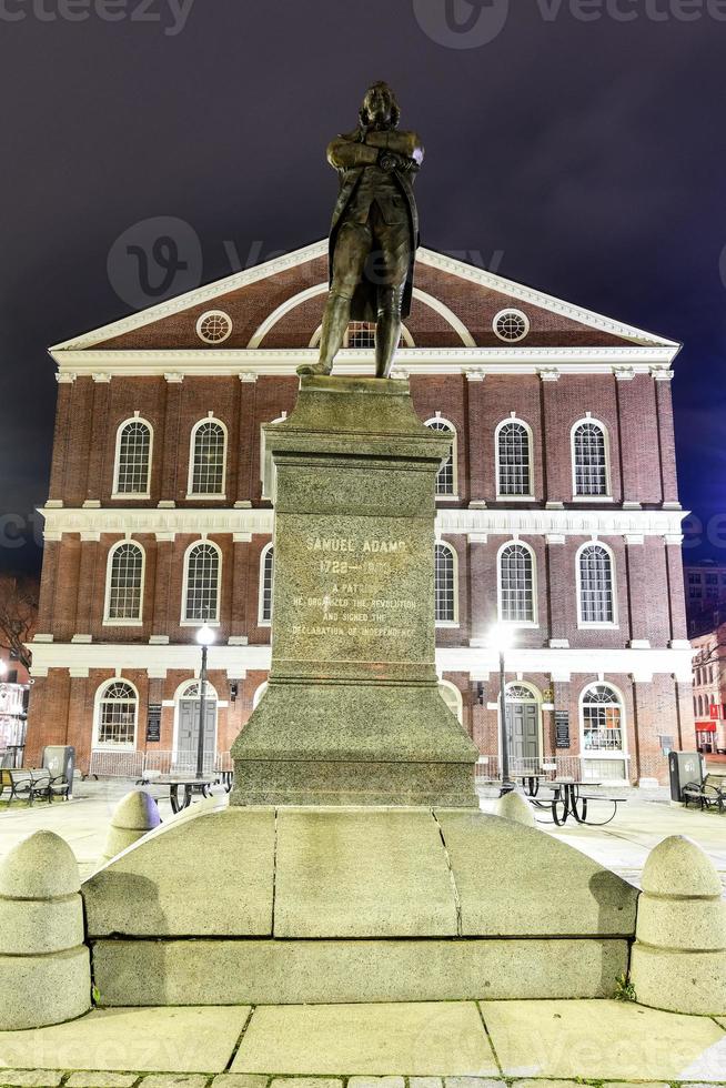 Statue of Samuel Adams in front of Faneuil Hall, Boston, Massachusetts, USA photo