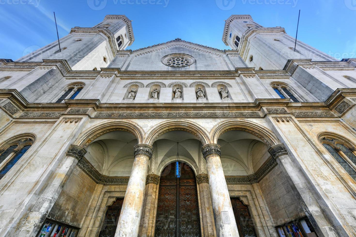 The Catholic Parish and University Church St. Louis, called Ludwigskirche, in Munich. It is a monumental church in neo-romanesque style with the second-largest altar fresco of the world. photo