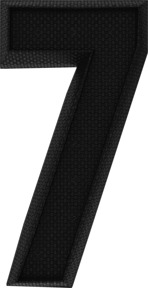 numero 7 nylon tessere 3d rendere. png