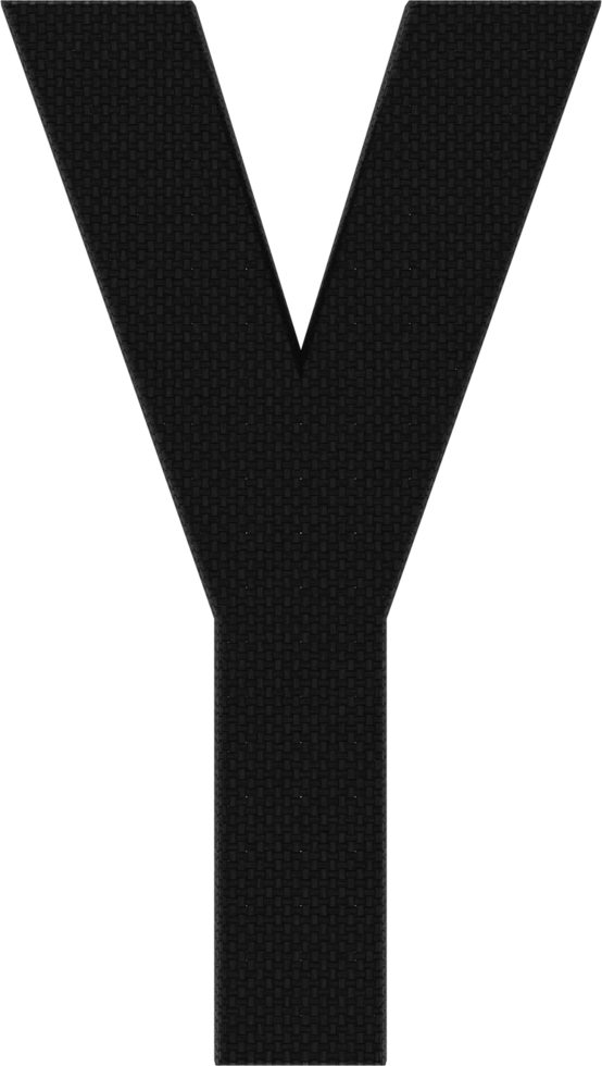 Letter Y Nylon Weave 3D Render png