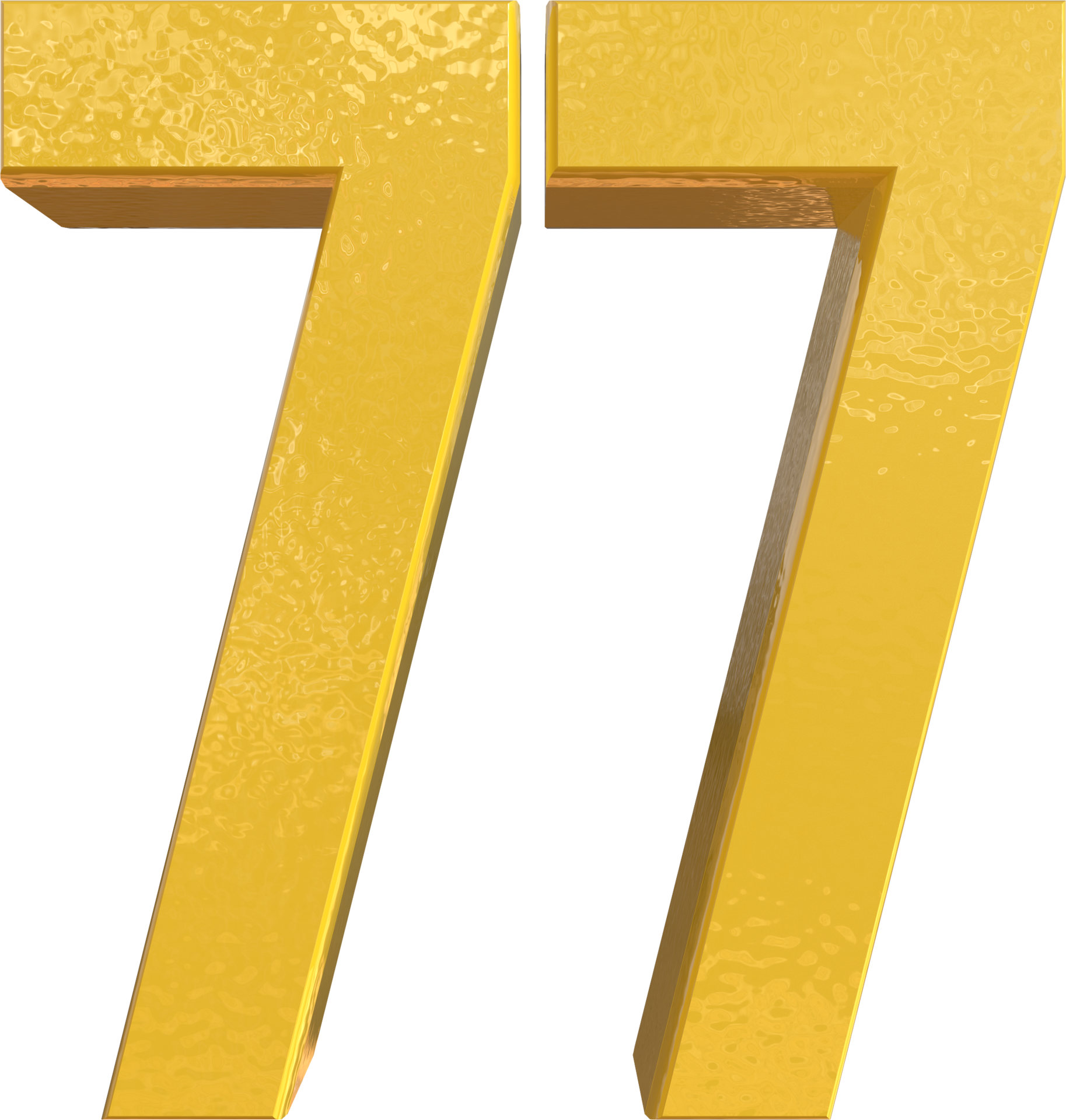 Mental Yellow 77 3D number 11107798 PNG