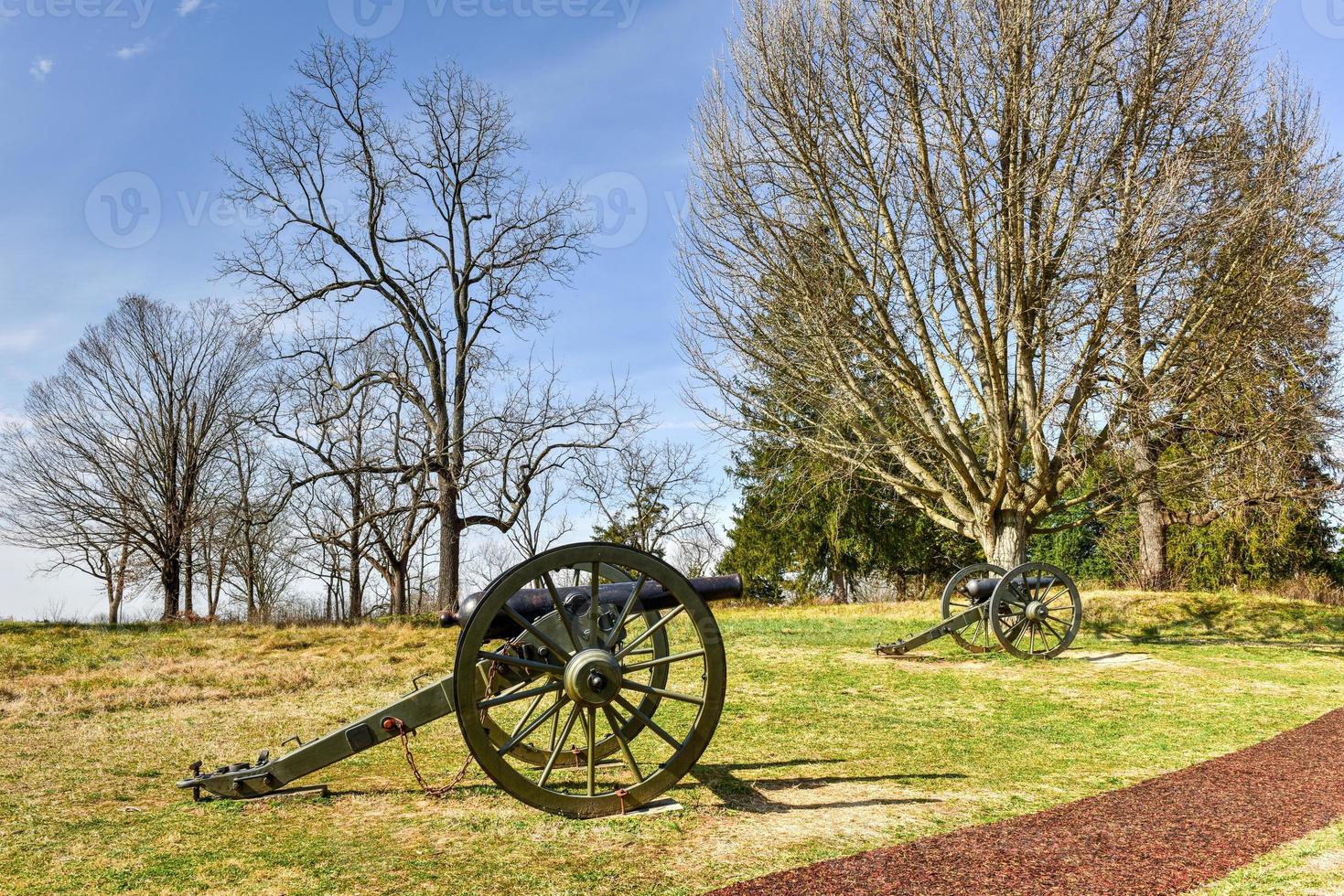 Cannons on a Battlefield in Fredericksburg, Virginia photo