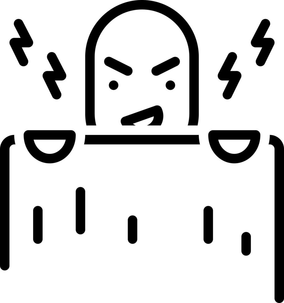 line icon for terrible vector