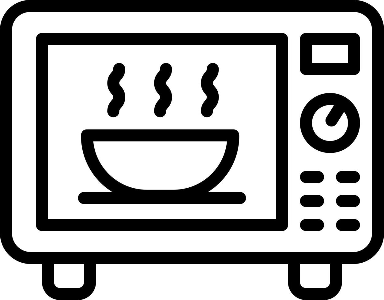 line icon for microwave vector