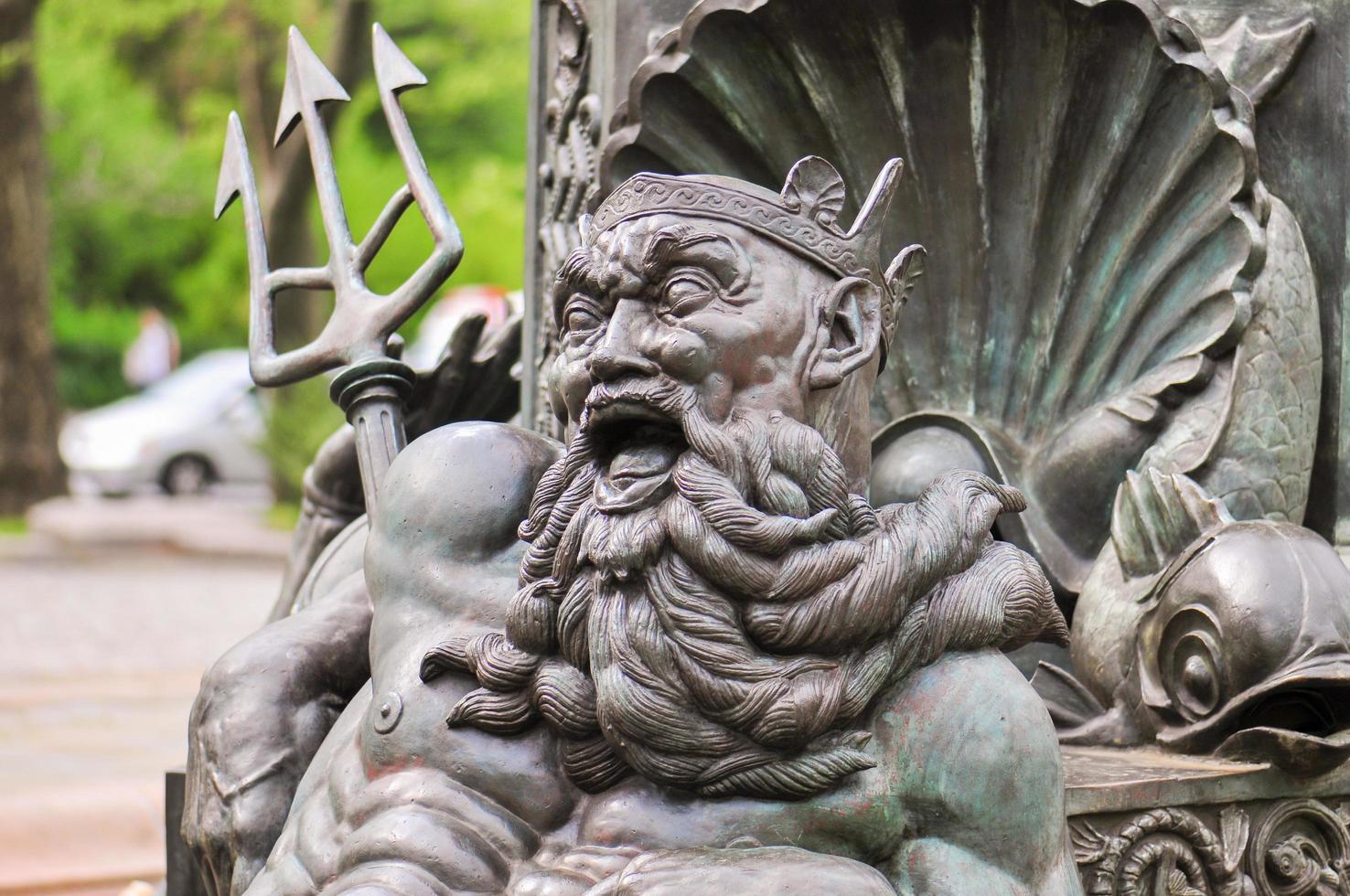 Bailey Fountain outdoor sculpture in New York City at the site of three 19th century fountains in Grand Army Plaza, Brooklyn, New York, United States, 2022 photo