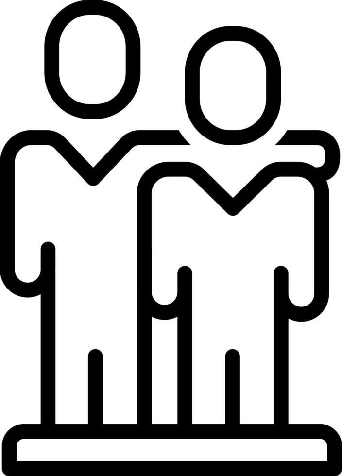 line icon for convinced vector