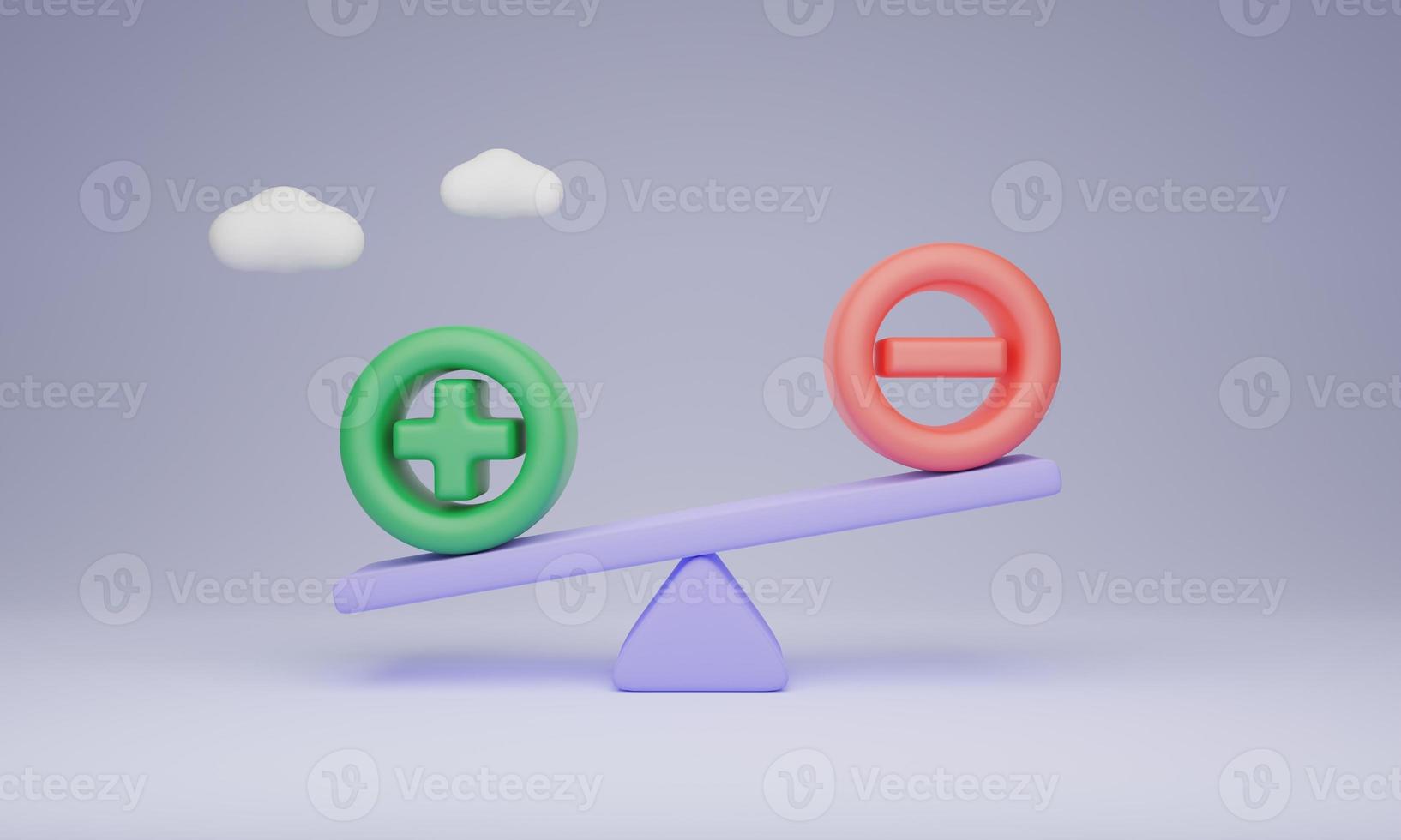 Pros and Cons abstract comparison concept, 3D illustration. photo