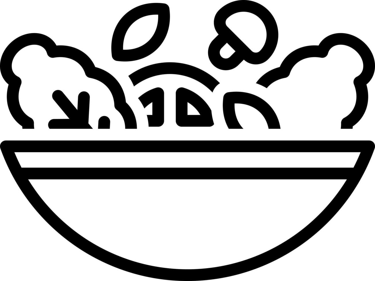 line icon for salad vector