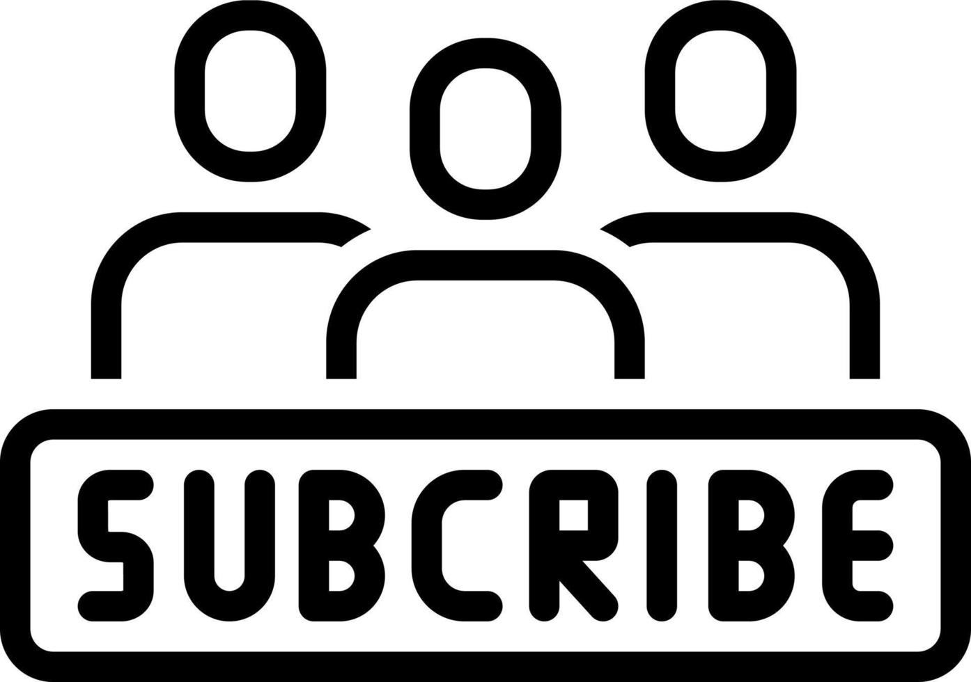 line icon for subscribers vector