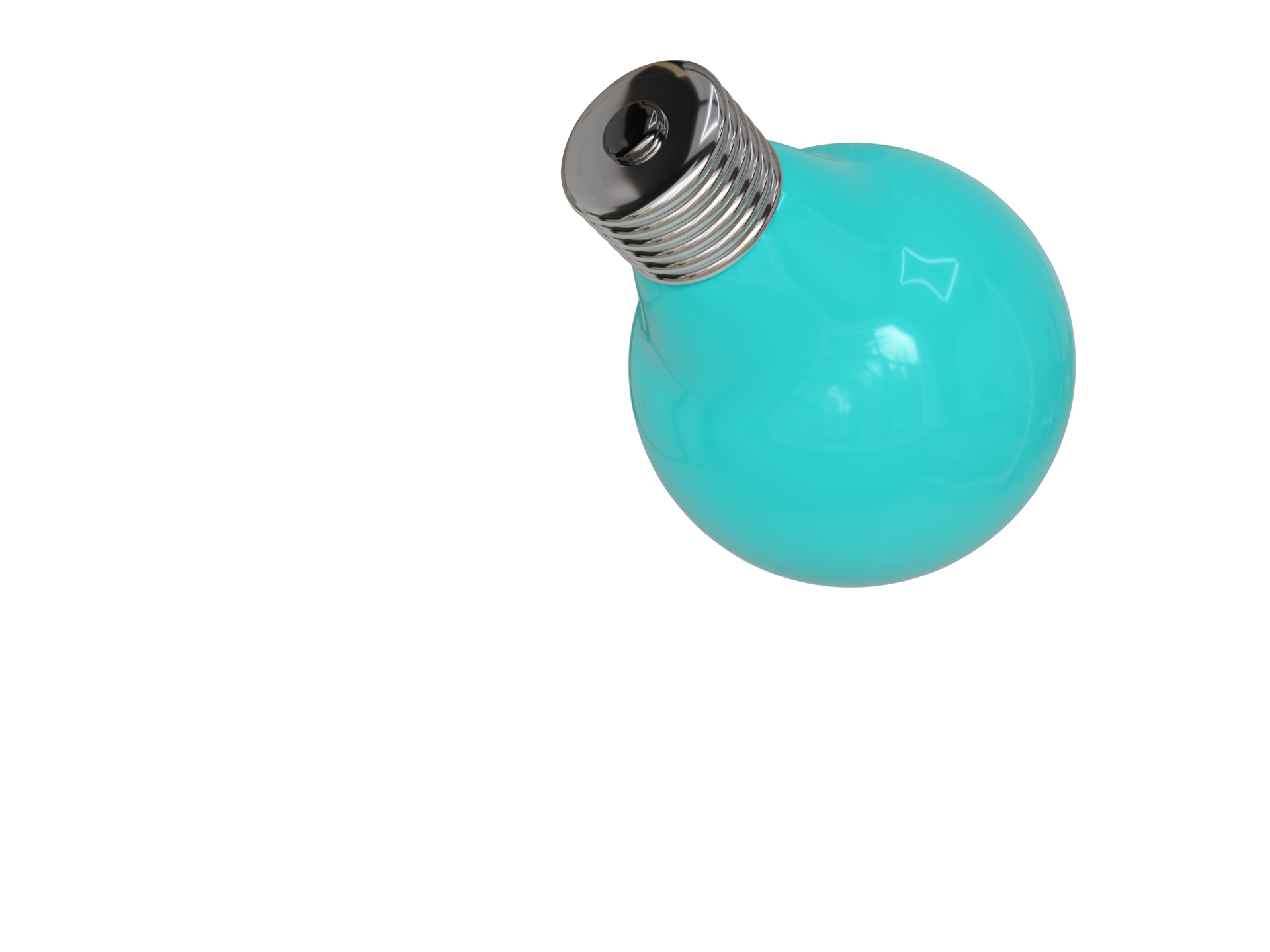 Free Blue light bulb. 3d render 16653576 PNG with Transparent Background