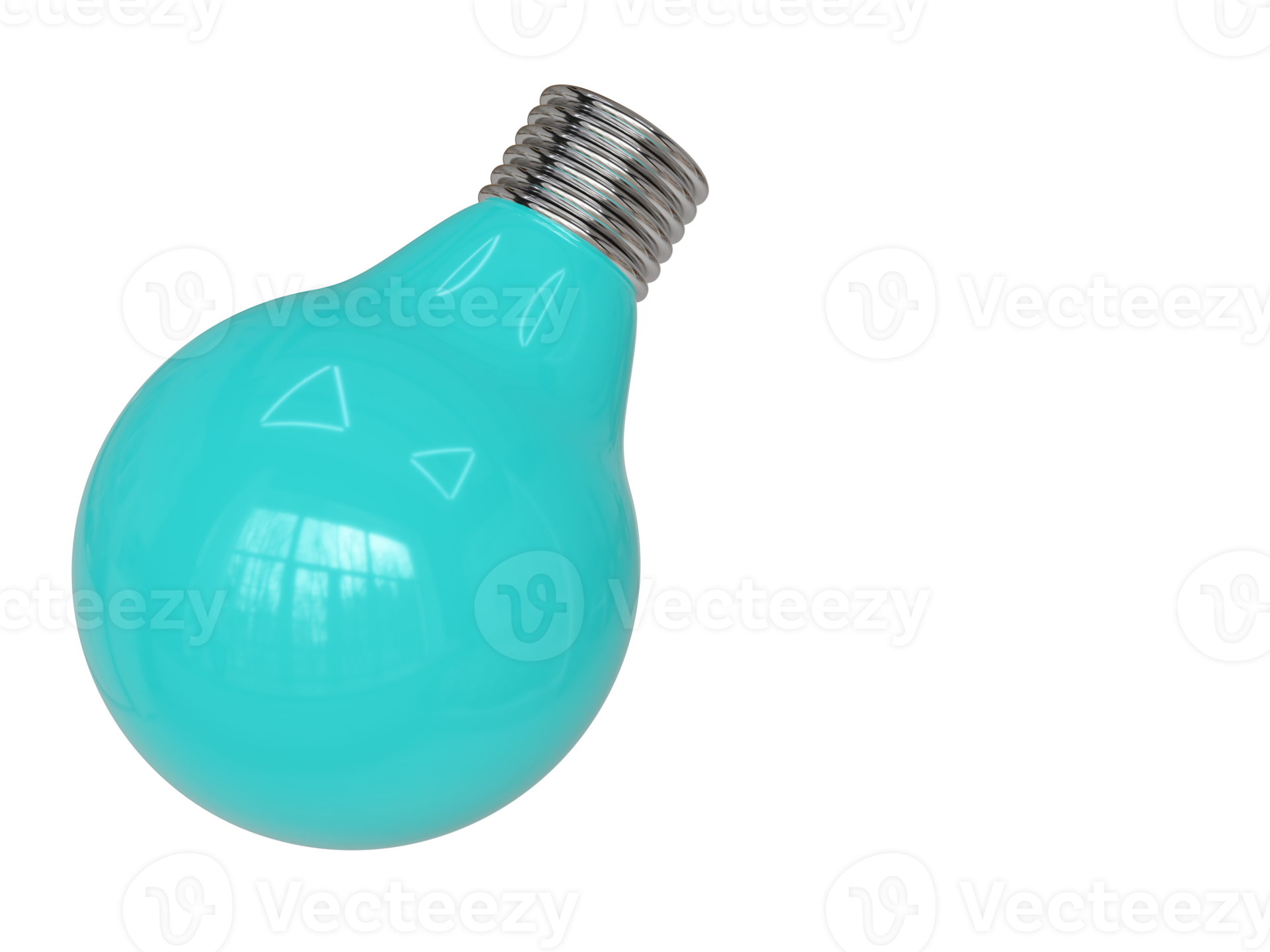 Blue light bulb. 3d render 16653583 PNG