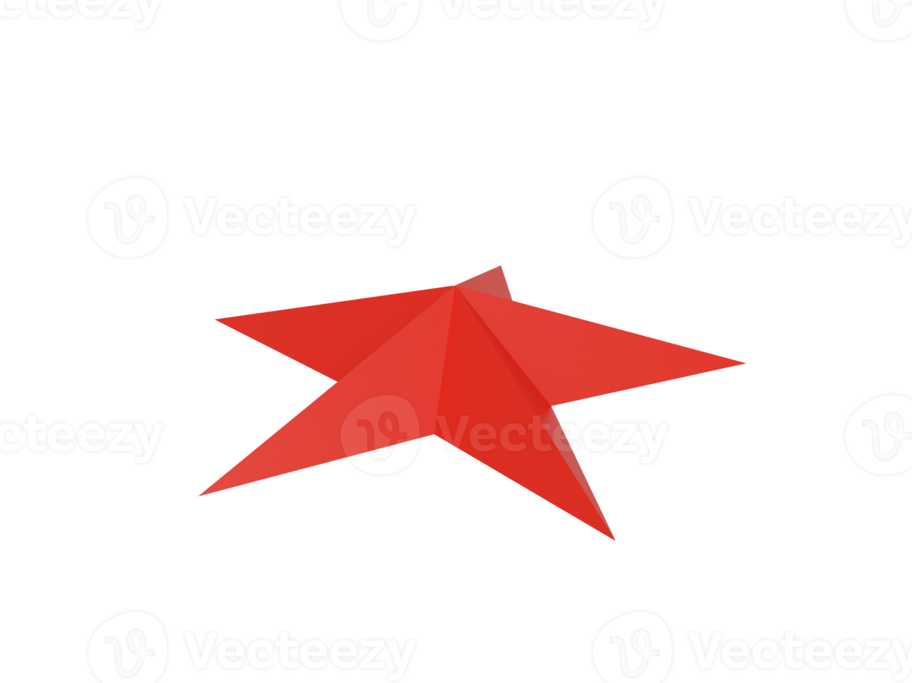 Red volumetric star. 3d render. png