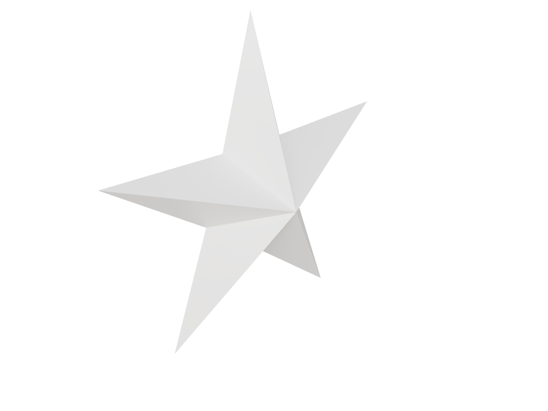 White volumetric star. 3d render. 16653614 PNG