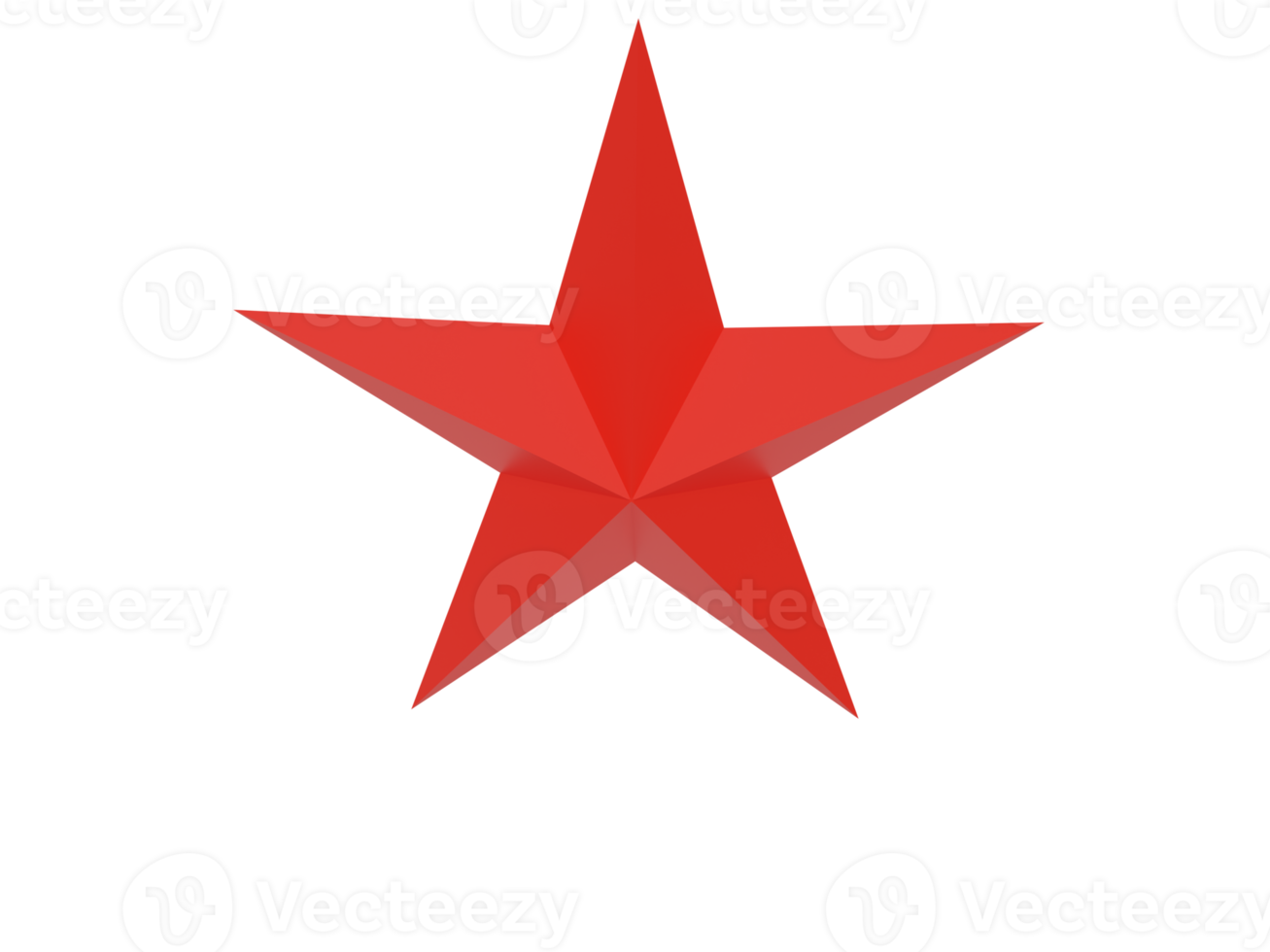 Red volumetric star. 3d render. png