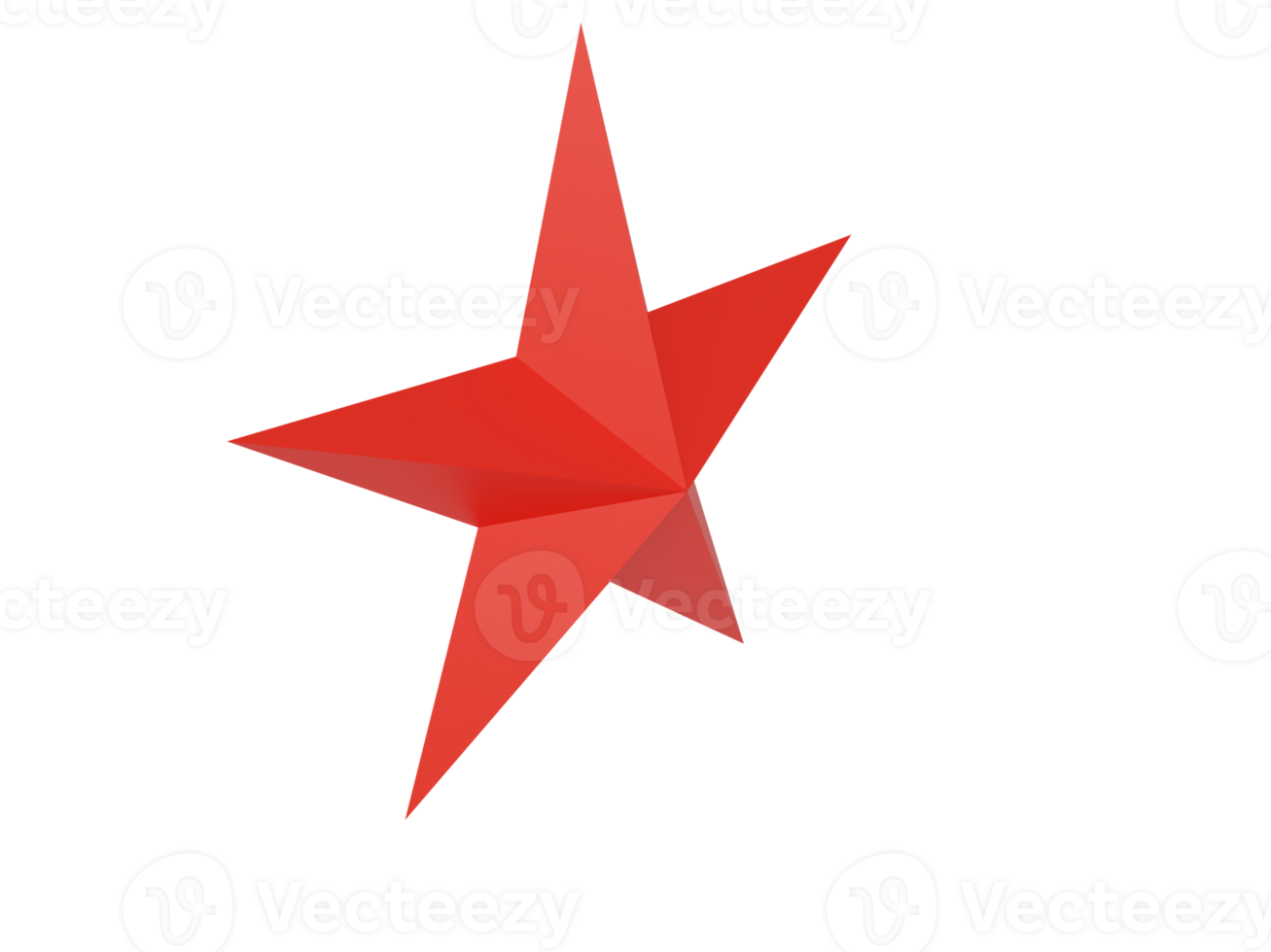 Red volumetric star. 3d render. png