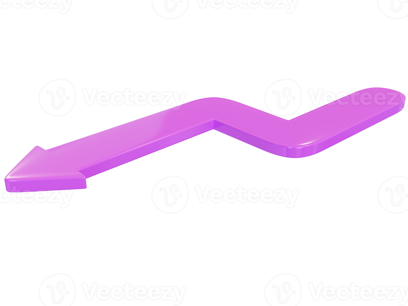 Pink arrow lightning. 3d render. png