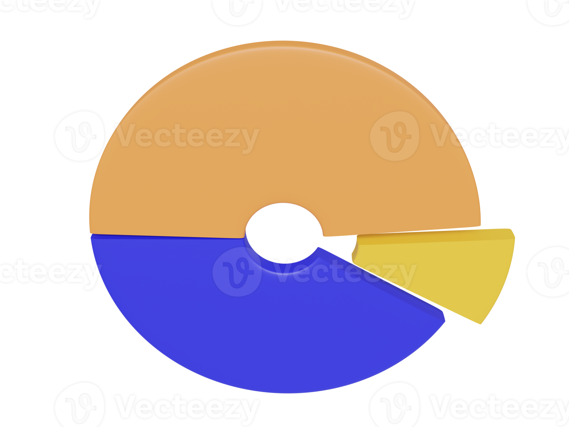 Colored round chart. 3d render. 16653645 PNG
