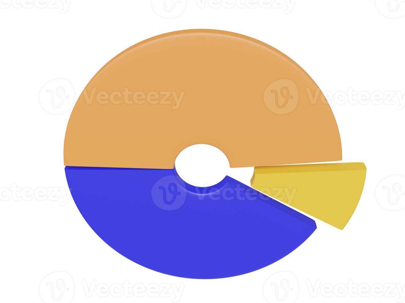 färgad runda Diagram. 3d framställa. png