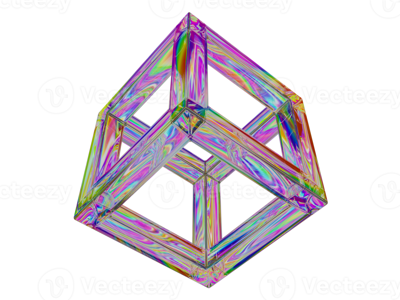 3d vorm geven aan, regenboog meetkundig figuur. 3d veroorzaken. png