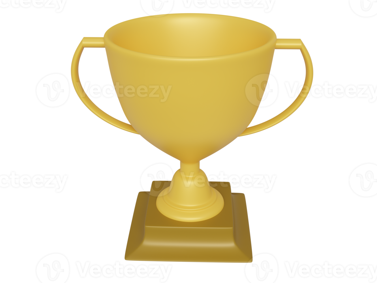 Golden award cup. 3d render png