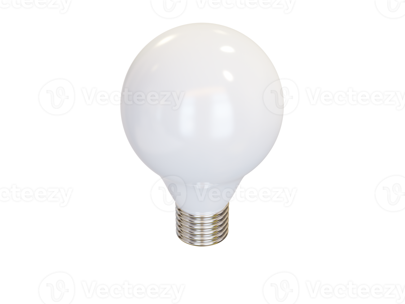 White light bulb. 3d render 16653703 PNG