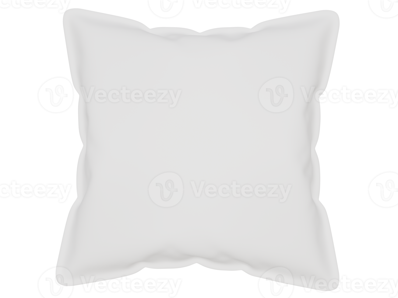 Mockup white square pillow. 3d render png