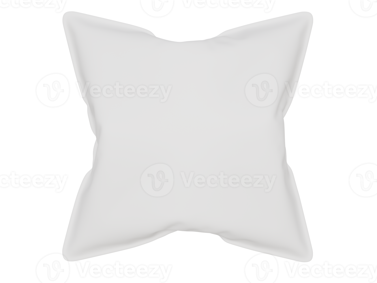 Mockup white square pillow. 3d render png