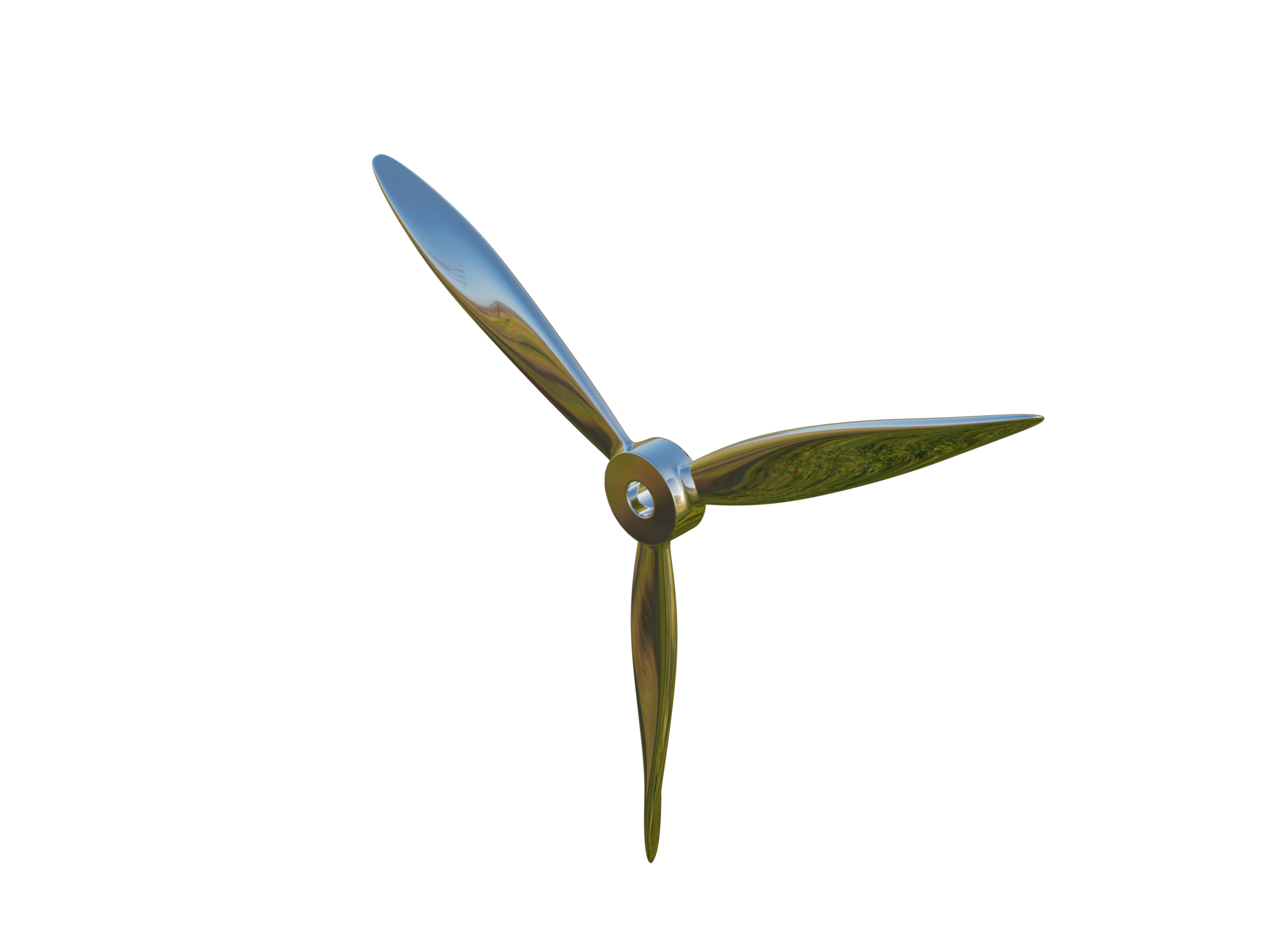 Realistic modern propeller. 3d render. 16653738 PNG